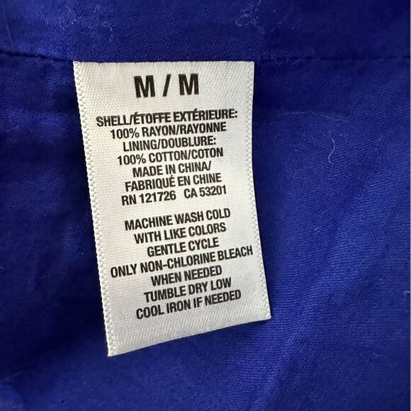 Aeropostale Mini Skirt Cotton Blue Tropical Hawaiian size M - Picture 2 of 7